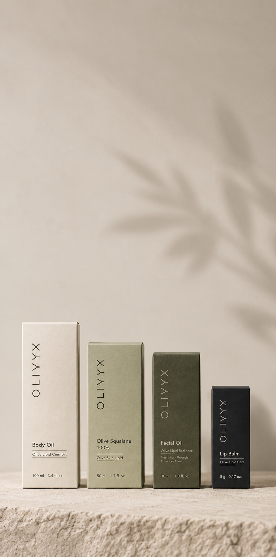 Productos OLIVYX sobre piedra natural
