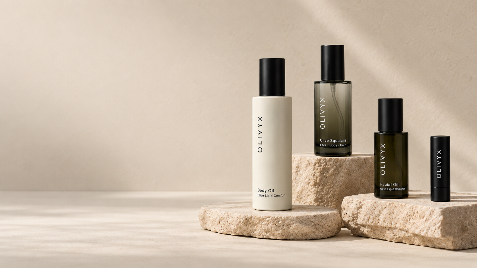 Productos OLIVYX sobre piedra natural